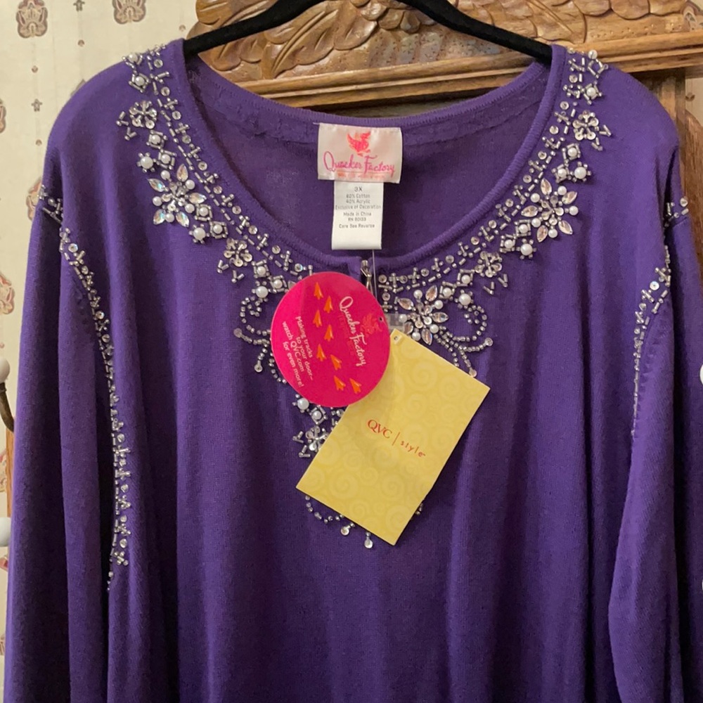 Quacker Factory Jeanne Bice blouse. Size 3X.